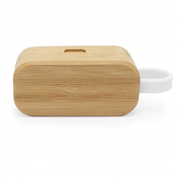 Wireless 5.0 Bluetooth-Ohrstöpsel mit Ladekoffer aus natürlichem Bambus